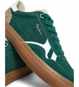 Pepe Jeans Scarpe da ginnastica Travis Free in pelle verde