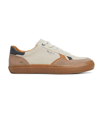 Pepe Jeans Scarpe da ginnastica Travis retr in pelle bianca