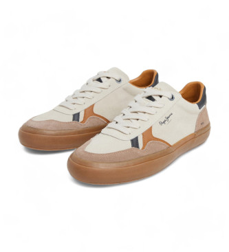 Pepe Jeans Travis Retro Leather Sneakers branco