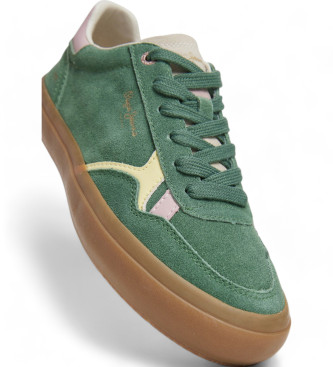 Pepe Jeans Travis Retro Leather Sneakers verde