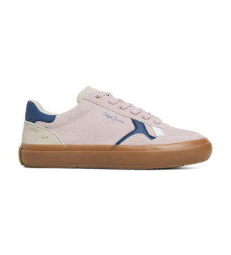 Pepe Jeans Travis Retro Leder Turnschuhe rosa