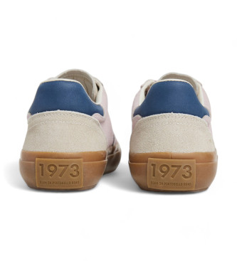 Pepe Jeans Zapatillas de Piel Travis Retro rosa