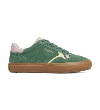 Pepe Jeans Zapatillas de Piel Travis Retro verde