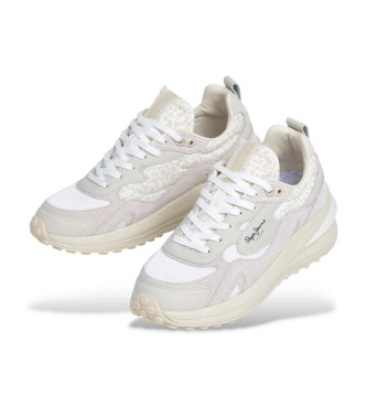 Pepe Jeans Winslow - Baskets en cuir beige