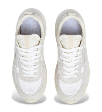 Pepe Jeans Winslow - Baskets en cuir beige