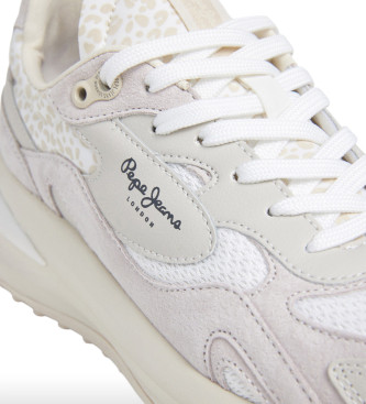 Pepe Jeans Winslow - Baskets en cuir beige