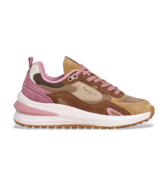 Pepe Jeans Winslow Brown Leather Sneakers