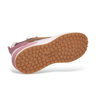 Pepe Jeans Winslow Brown Leather Sneakers