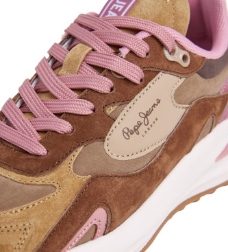 Pepe Jeans Winslow Brown Leather Sneakers