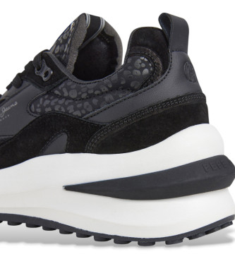 Pepe Jeans Skórzane sneakersy Winslow czarne