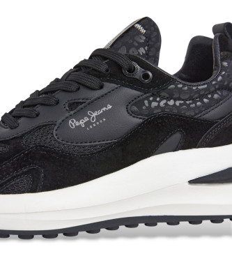 Pepe Jeans Skórzane sneakersy Winslow czarne