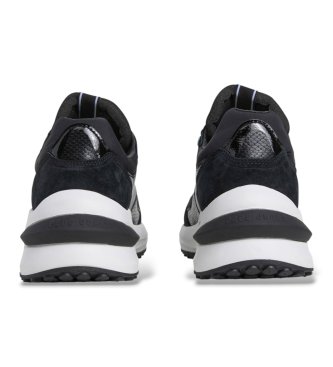 Pepe Jeans Winslow Snake sneakers van leer in zwart