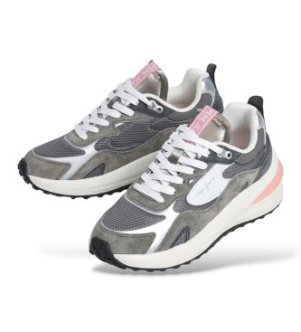 Pepe Jeans Winslow Soft gray leather sneakers