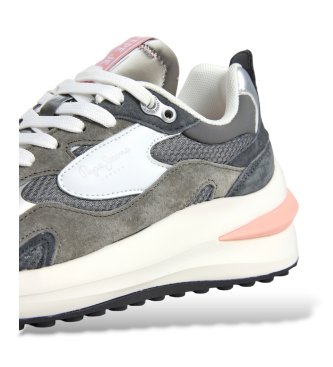 Pepe Jeans Winslow Soft gray leather sneakers