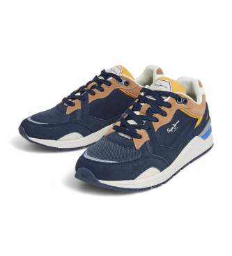 Pepe Jeans Scarpe da ginnastica X20 Rise in pelle blu scuro