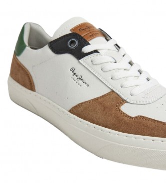 Pepe Jeans Yogi Street Leather Sneakers branco, castanho