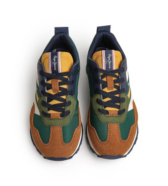 Pepe Jeans Foster Print green trainers