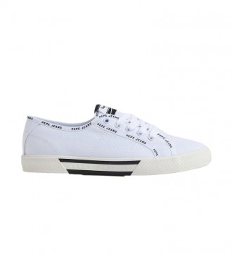Pepe Jeans Sapatilhas Brady Rib Canvas brancas