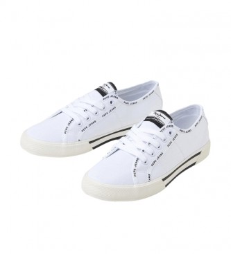 Pepe Jeans Sapatilhas Brady Rib Canvas brancas