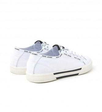Pepe Jeans Sapatilhas Brady Rib Canvas brancas