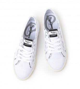 Pepe Jeans Sapatilhas Brady Rib Canvas brancas