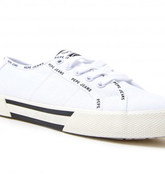 Pepe Jeans Sapatilhas Brady Rib Canvas brancas