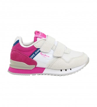 Pepe Jeans London Basic Sneakers hvid, pink