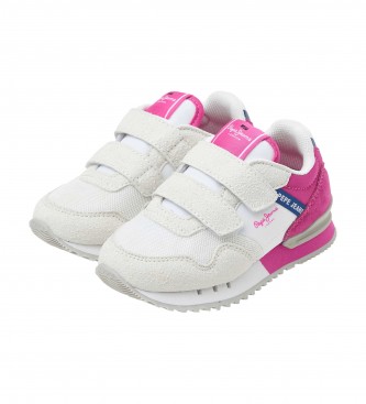 Pepe Jeans London Basic Sneakers hvid, pink
