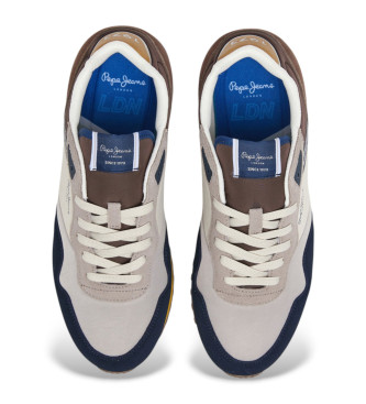 Pepe Jeans Sneakers in pelle blu scuro London Link