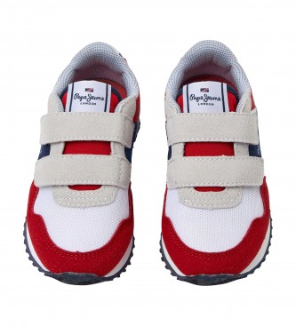 Pepe Jeans London May Sneakers branco, vermelho