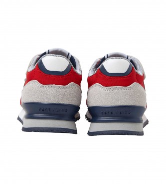 Pepe Jeans London May Sneakers blanc, rouge