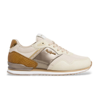 Pepe Jeans Londen Mix beige sportschoenen