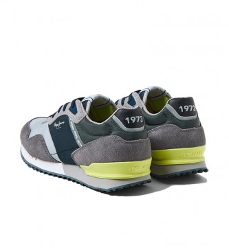 Pepe Jeans London One EDT gray leather sneakers