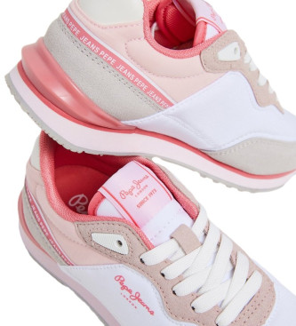 Pepe Jeans London Seal Sneakers wit, roze