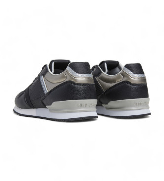 Pepe Jeans Londen Slang Sneakers zwart