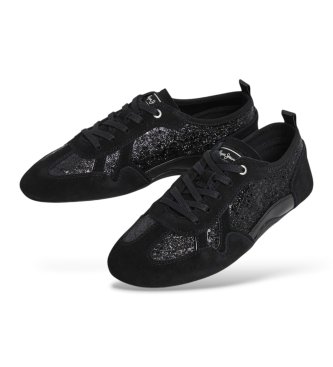Pepe Jeans Sneakersy Noa Glitter czarne