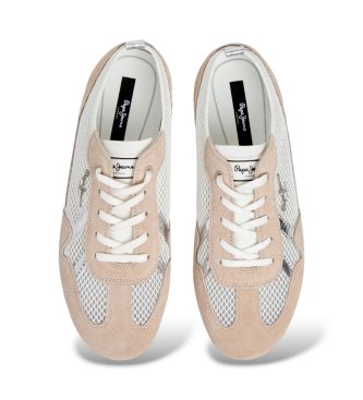 Pepe Jeans Noa Net pearl grey sneakers