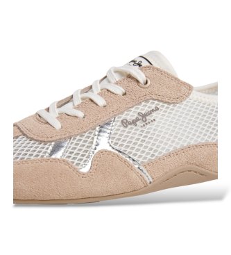 Pepe Jeans Noa Net pearl grey sneakers