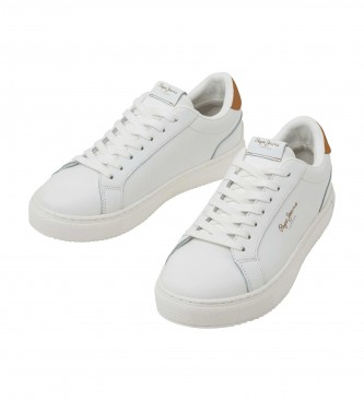 Pepe Jeans Leather Sneakers Adams Basic white