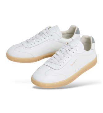 Pepe Jeans Off-white Ball Plain leather sneakers