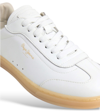 Pepe Jeans Off-white Ball Plain leather sneakers