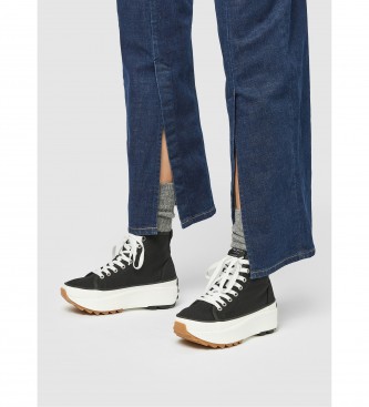 Pepe Jeans Sapatilhas Woking Street preto -Altura da plataforma 6,8 cm