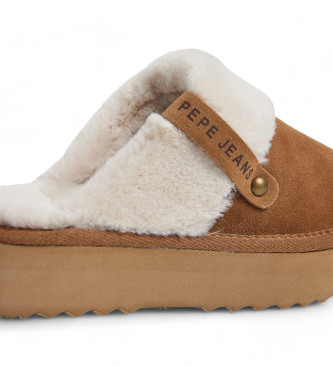 Pepe Jeans Dissy North Leather Clogs brown