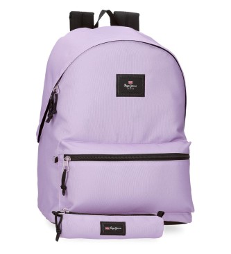 Pepe Jeans Aris Colorful Lilac backpack with case