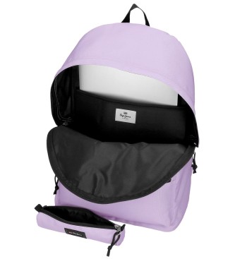 Pepe Jeans Aris Colorful Lilac backpack with case