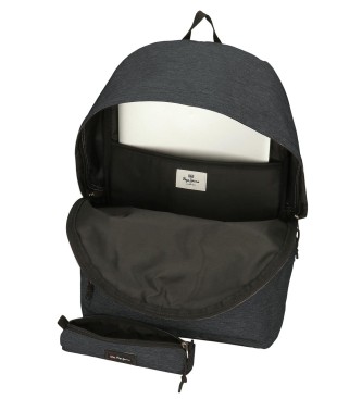 Pepe Jeans Aris Evergreen mrkgr ryggsck med fodral