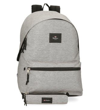 Pepe Jeans Plecak Aris Evergreen z pokrowcem szary