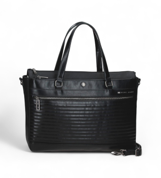 Pepe Jeans Borsa per computer adattabile 2C. biker nero