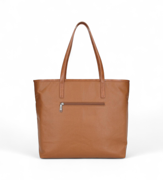 Pepe Jeans Brown Tote Biker Bag