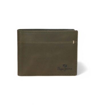 Pepe Jeans Zelena denarnica s sponkami